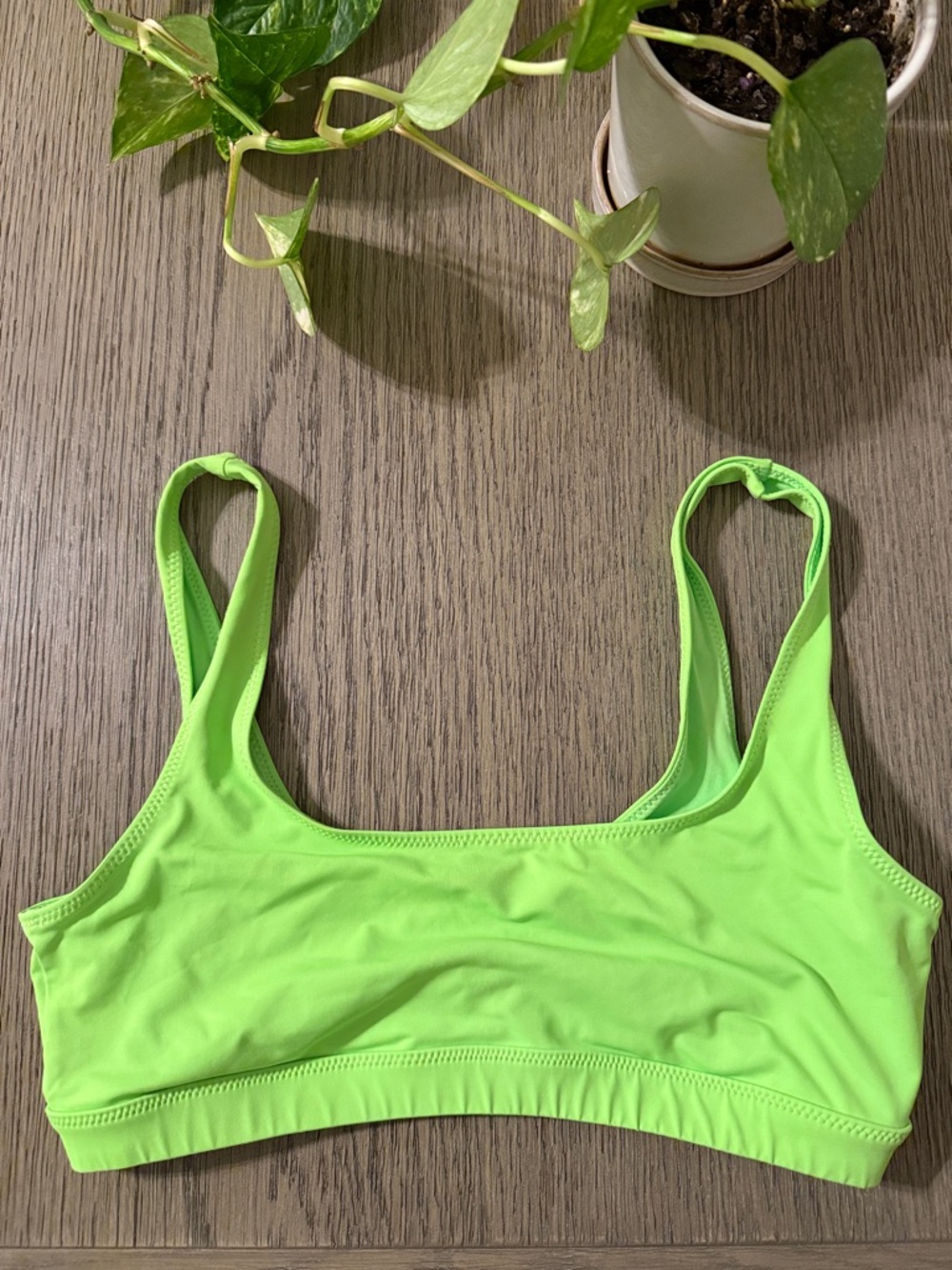 Skims Neon Green Swim Top